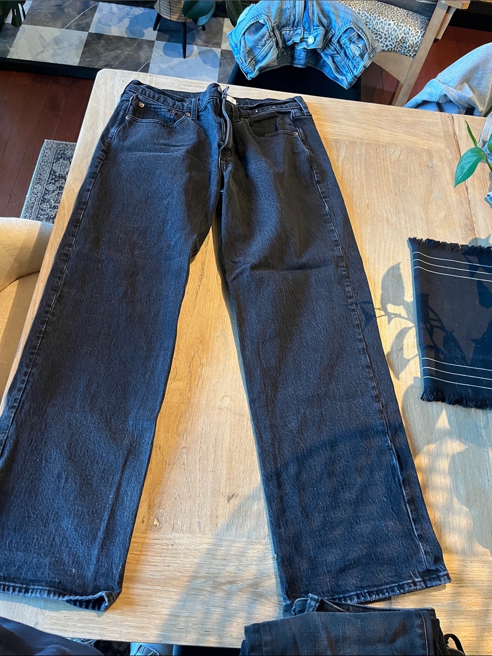 Abercrombie and fitch the baggy low rise Straight-Leg Jeans